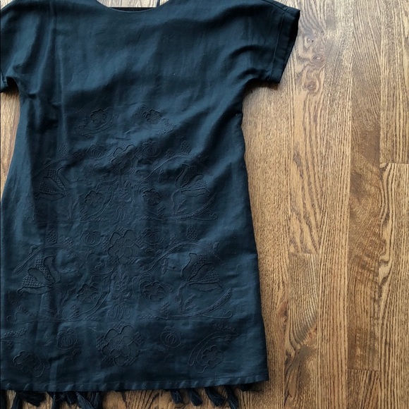 Madewell embroidered navy with tassel fringe dress - Picture 7 of 7